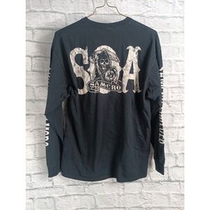 Sons Of Anarchy T Shirt Mens XL Black Long Sleeve Motorcycles Graphic Logo